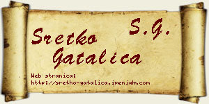 Sretko Gatalica vizit kartica